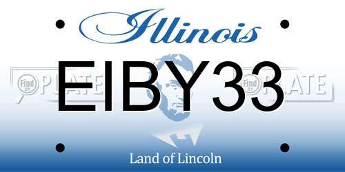 EIBY33 Illinois License Plate