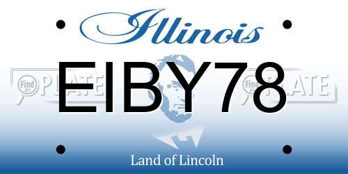 EIBY78 Illinois License Plate