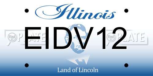 EIDV12 Illinois License Plate