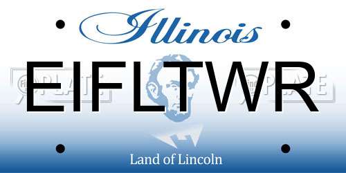 EIFLTWR Illinois License Plate