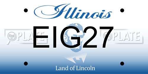 EIG27 Illinois License Plate