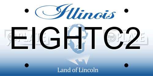 EIGHTC2 Illinois License Plate