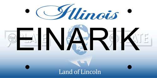 EINARIK Illinois License Plate