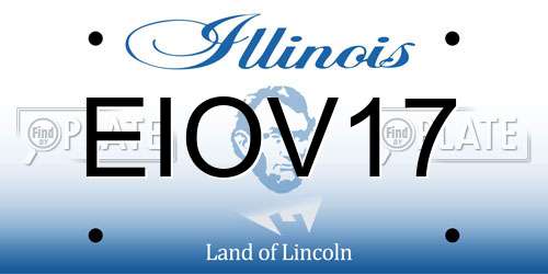 EIOV17 Illinois License Plate