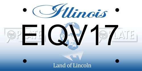 EIQV17 Illinois License Plate