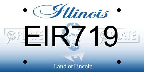 EIR719 Illinois License Plate