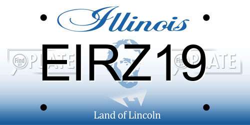 EIRZ19 Illinois License Plate