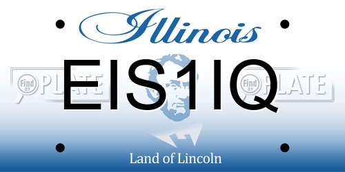 EIS1IQ Illinois License Plate