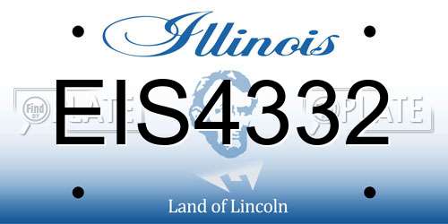 EIS4332 Illinois License Plate