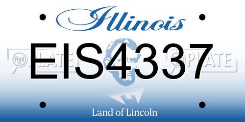 EIS4337 Illinois License Plate