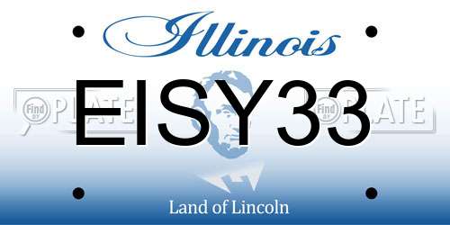EISY33 Illinois License Plate