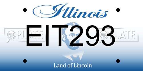 EIT293 Illinois License Plate