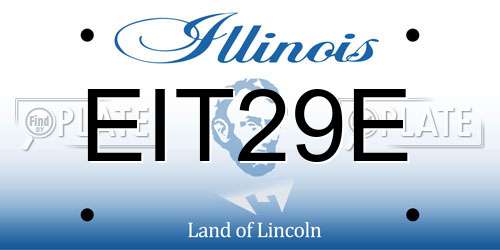 EIT29E Illinois License Plate