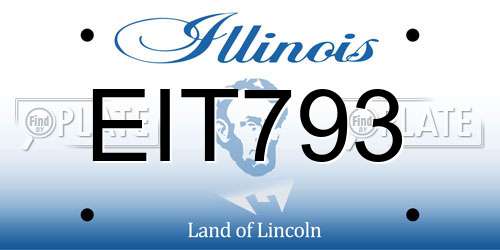 EIT793 Illinois License Plate