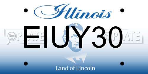 EIUY30 Illinois License Plate