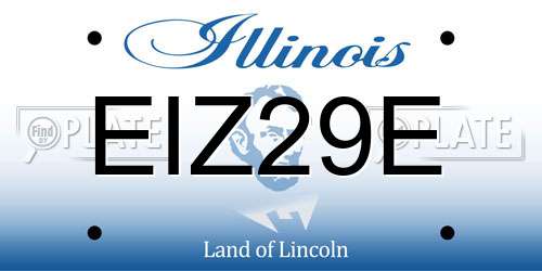 EIZ29E Illinois License Plate