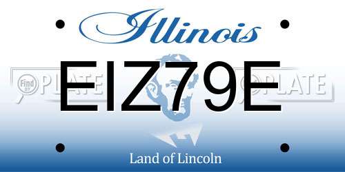 EIZ79E Illinois License Plate
