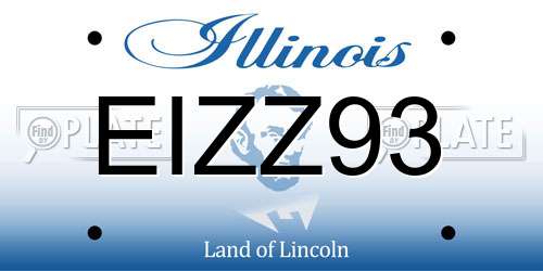 EIZZ93 Illinois License Plate
