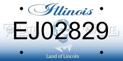 EJ02829 Illinois License Plate
