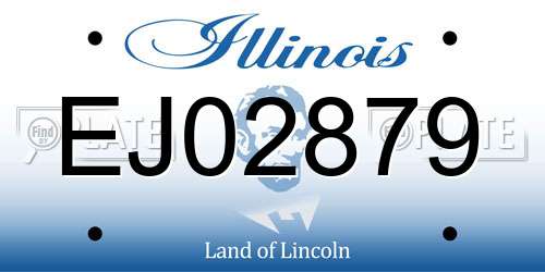 EJ02879 Illinois License Plate