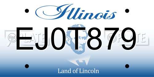 EJ0T879 Illinois License Plate