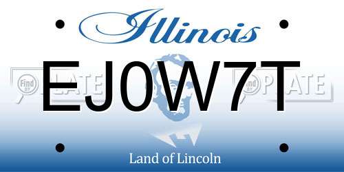 EJ0W7T Illinois License Plate
