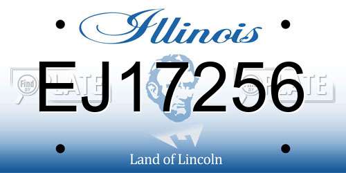 EJ17256 Illinois License Plate