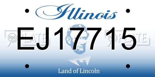 EJ17715 Illinois License Plate