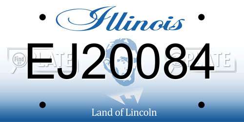 EJ20084 Illinois License Plate