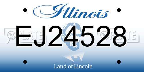 EJ24528 Illinois License Plate