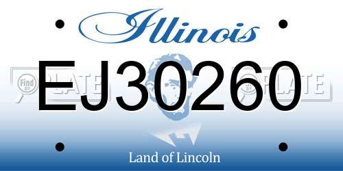EJ30260 Illinois License Plate