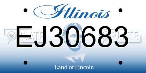 EJ30683 Illinois License Plate