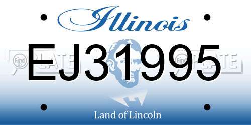 EJ31995 Illinois License Plate
