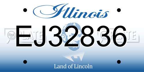 EJ32836 Illinois License Plate