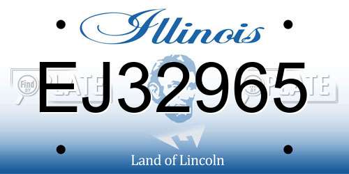 EJ32965 Illinois License Plate