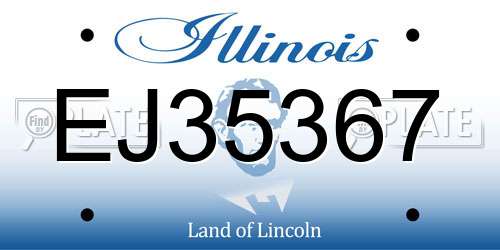 EJ35367 Illinois License Plate