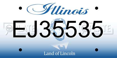EJ35535 Illinois License Plate