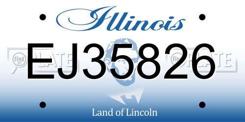 EJ35826 Illinois License Plate