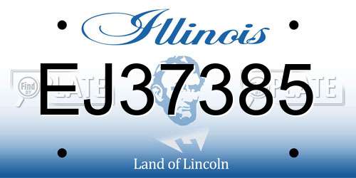 EJ37385 Illinois License Plate