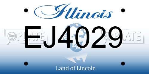 EJ4029 Illinois License Plate