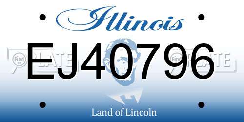 EJ40796 Illinois License Plate