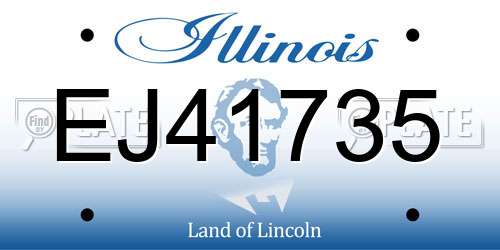 EJ41735 Illinois License Plate