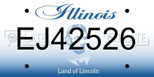 EJ42526 Illinois License Plate