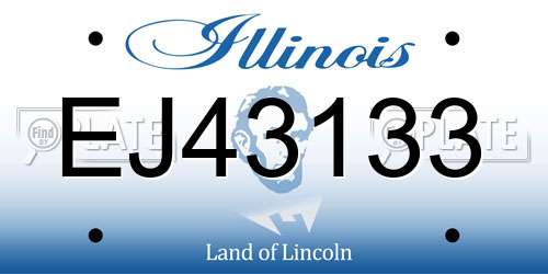 EJ43133 Illinois License Plate