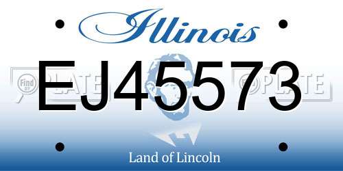 EJ45573 Illinois License Plate