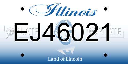 EJ46021 Illinois License Plate