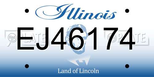 EJ46174 Illinois License Plate
