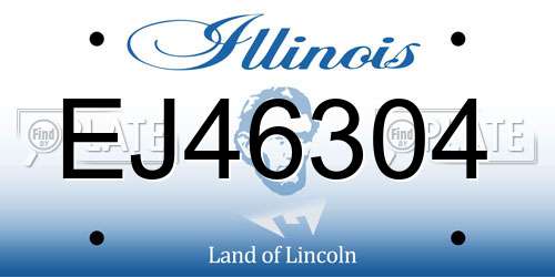 EJ46304 Illinois License Plate