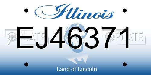 EJ46371 Illinois License Plate
