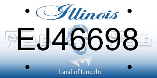 EJ46698 Illinois License Plate